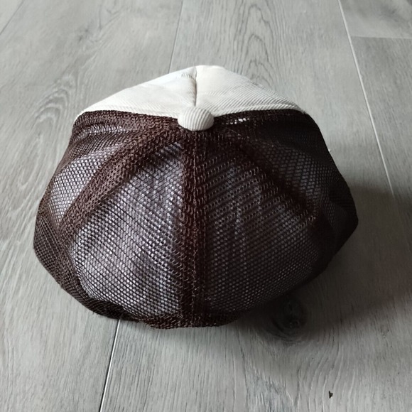 I Love New York Trucker Hat Corduroy Snapback Cap Beige White Black OSFA NYC NY - Picture 8 of 12